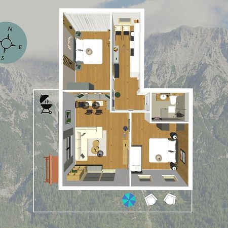 Die Karwendelsuite - 5 Sterne Fewo Mit Bestem Bergblick, Zentrumsnah & Ruhig Gelegen, Familienfreundlich Mittenwald Ngoại thất bức ảnh